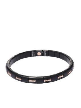 ROBERTO DEMEGLIO 18K Rose Gold & Ceramic 'Pura' Stretch Domino Diamond Bracelet